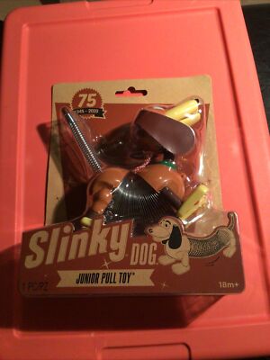 Alex Brands Slinky Dog 75th Anniversary Junior Pull Toy Retro Packaging NIB MOC