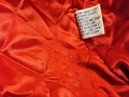 Vintage Forty Niners Starter Jacket XL Varsity Denim Satin Jean Patch SF 49ers  - Picture 12 of 12