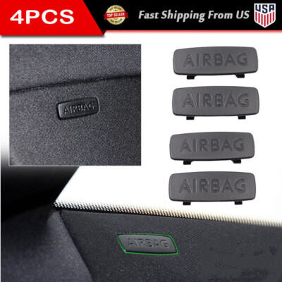4pcs Black Car Pillar Airbag Trim Cap for VW Golf Jetta GTI CC Passat Tiguan