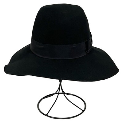 Hat Attack Women s Black Wide Brim Wool Felt Fedora Made in USA One Size