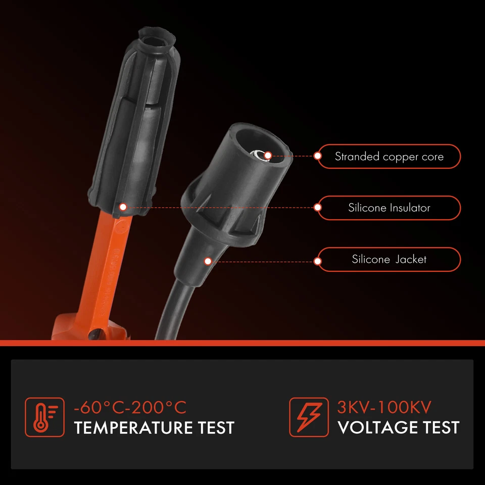 Juego de 2 cables de bujía para Mercedes-Benz W202 W203 R170 C230 SLK230 L4 2,3 L Foto 4 de 4