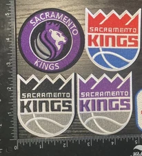 Lot Set Of 4 SACRAMENTO KINGS IRON ON EMBROIDERED PATCHES BASKETBALL NBA