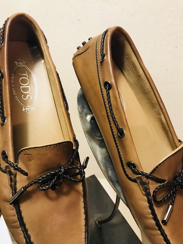 Tod's Women's Driving Moccasin in Brown Leather with Black Stitching 40.5 - Bild 5 von 7