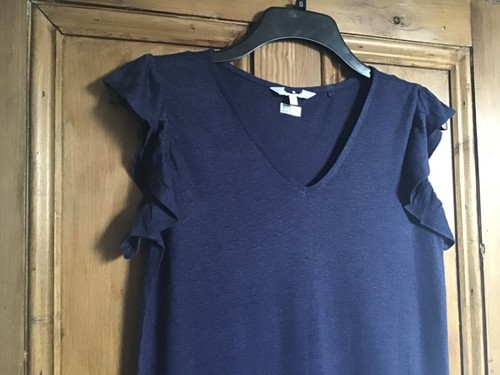 Nuevo vestido para mujer Next azul mezcla de lino talla 8 - Imagen 3 de 6