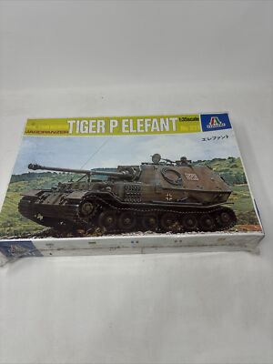 Vtg TIGER (P) ELEFANT Model Kit 1:35 GERMAN TANK DESTROYER ITALERI JAGDPANZER