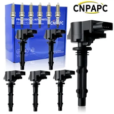 6 Pack UF535 Ignition Coils and Spark Plugs for Mercedes-Benz C250 GL450 ML350