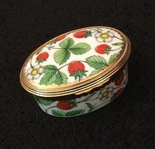 Royal Worcester Connoisseur Collection Strawberry Fair Keramik Schmuckschatulle
