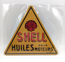 Piastra vintage shell ""Oli motore"" Ø 20 x 30 cm metallo nuovo confezionato