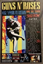 GUNS N ROSES Poster 1991 Use Your Illusion US TOUR Custom Design 11x17&rdquo; Unique!