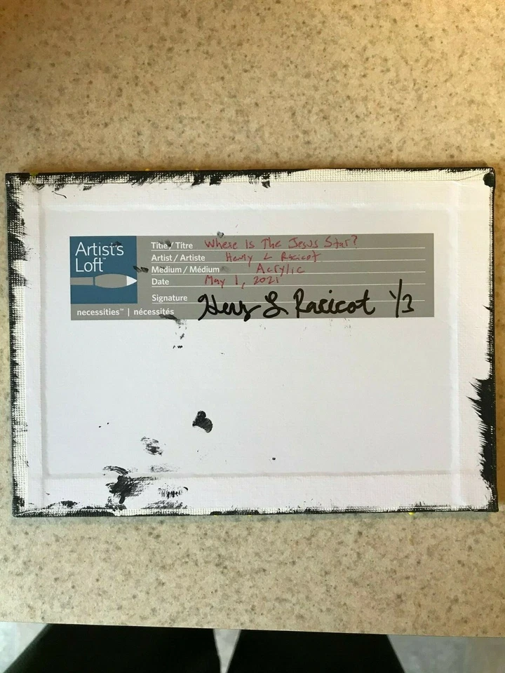 Holy Days In The Sun/Henry Racicot, Signed+Original 5x7 Painting 1 of set of 3 - Image 4 of 4