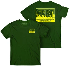 CERT t-shirt forest grn Community Emergency Response Team t-shirt, Preparedness,