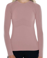 Anique Women's Signature Long Sleeve Crew Riding Equestrian Spiced Chai S Shirt