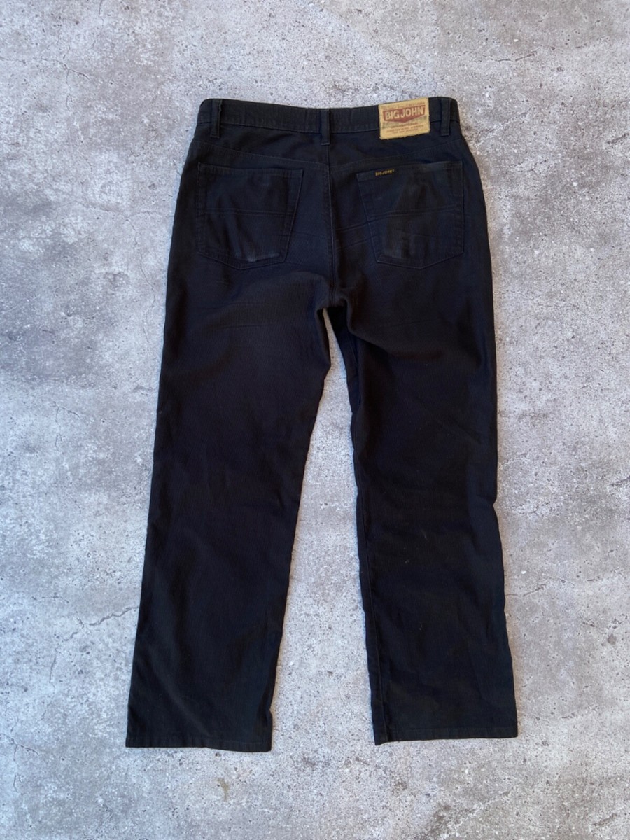 未使用 BIG JOHN CLASSIC TROUSER CHINO Big John Classic Chino Pants (Black) - Okayama Denim