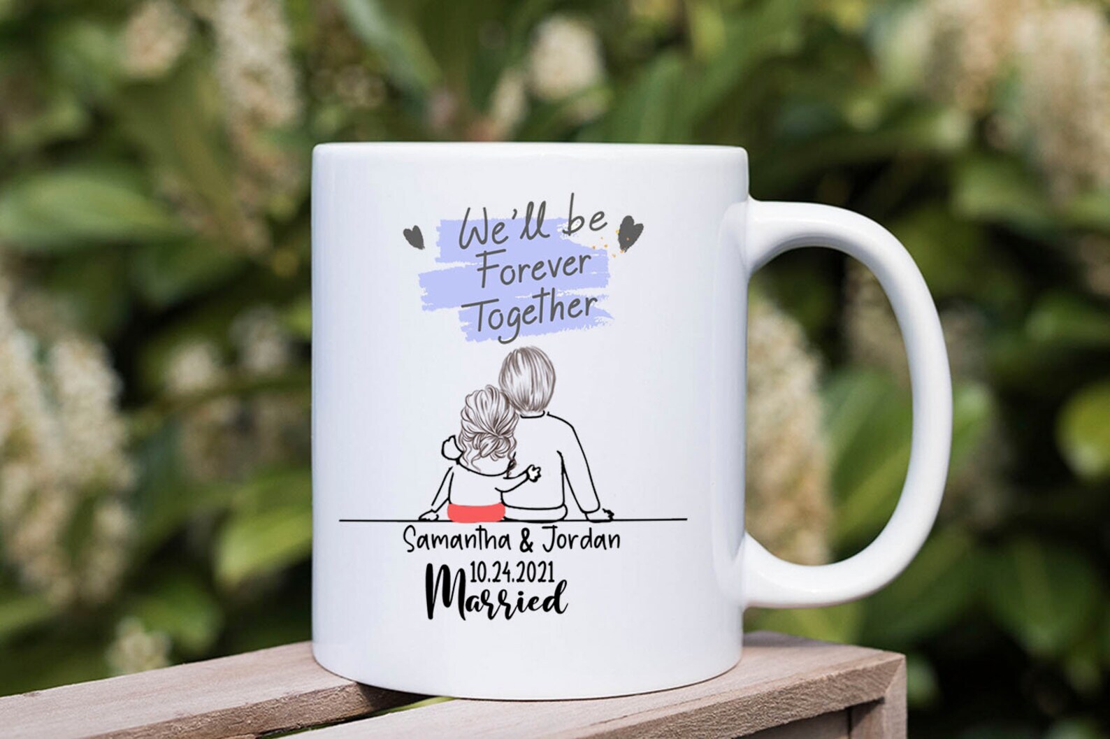 Custom Wedding Keepsake Love Couples Mug Personalized Bride Gift Newly Wed Gifts