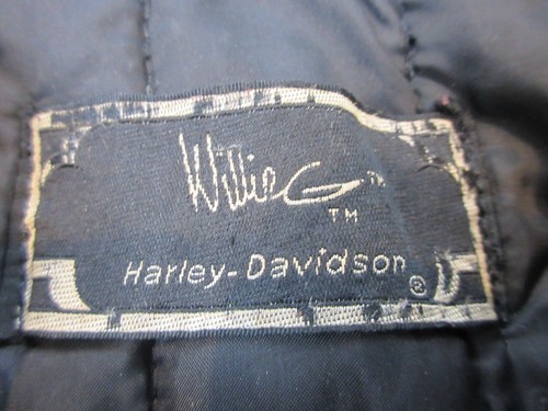 VINTAGE Harley Davidson Jacket Mens 44 Black Willie G Full Zip Leather Biker - Picture 10 of 22