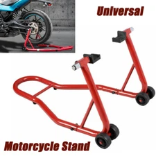 Motorcycle Stand Sport Bike Rear Wheel Lift Swingarm Paddock Stand Universal Red