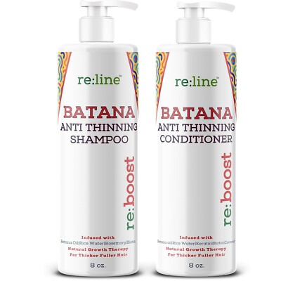 Batana Oil Hair Growth Shampoo & Conditioner Set Natural Anti Thinning Therapy