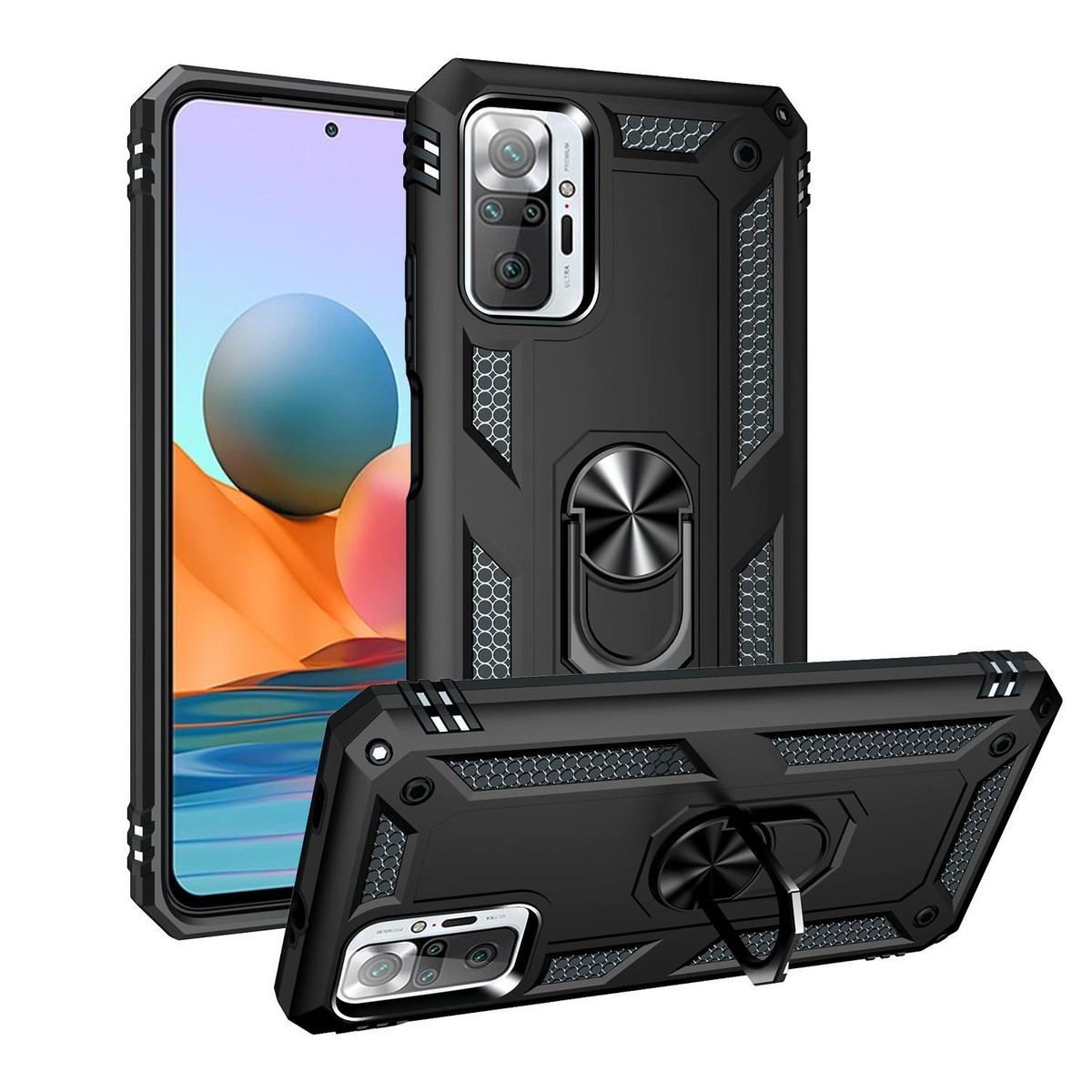 Custodia KETGII Per Xiaomi Redmi Note 11 Pro 5G – Cover Rigida Antiurdo Con Supporto Girevole 360° Blu