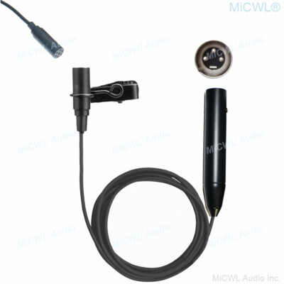 Pro Lavalier Condenser Microphone 48V Phantom Power Clip Mics for Mixer 5m wire