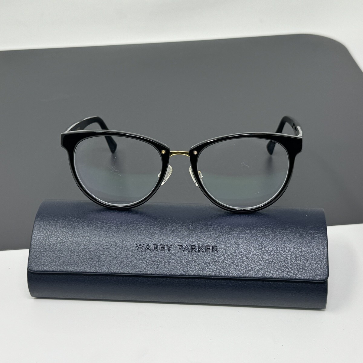 Warby Parker Tansley 3100 Womens Black/Gold Eyeglasses Frame  display picture 2
