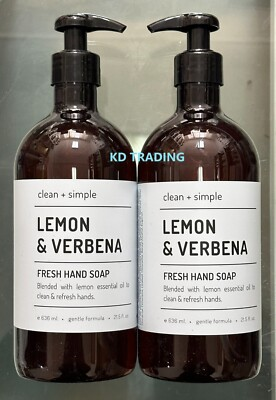 #ad 2 Pk CLEAN SIMPLE LEMON VERBENA Gentle Cleanse Refreshing FRESH HAND SOAP $29.95