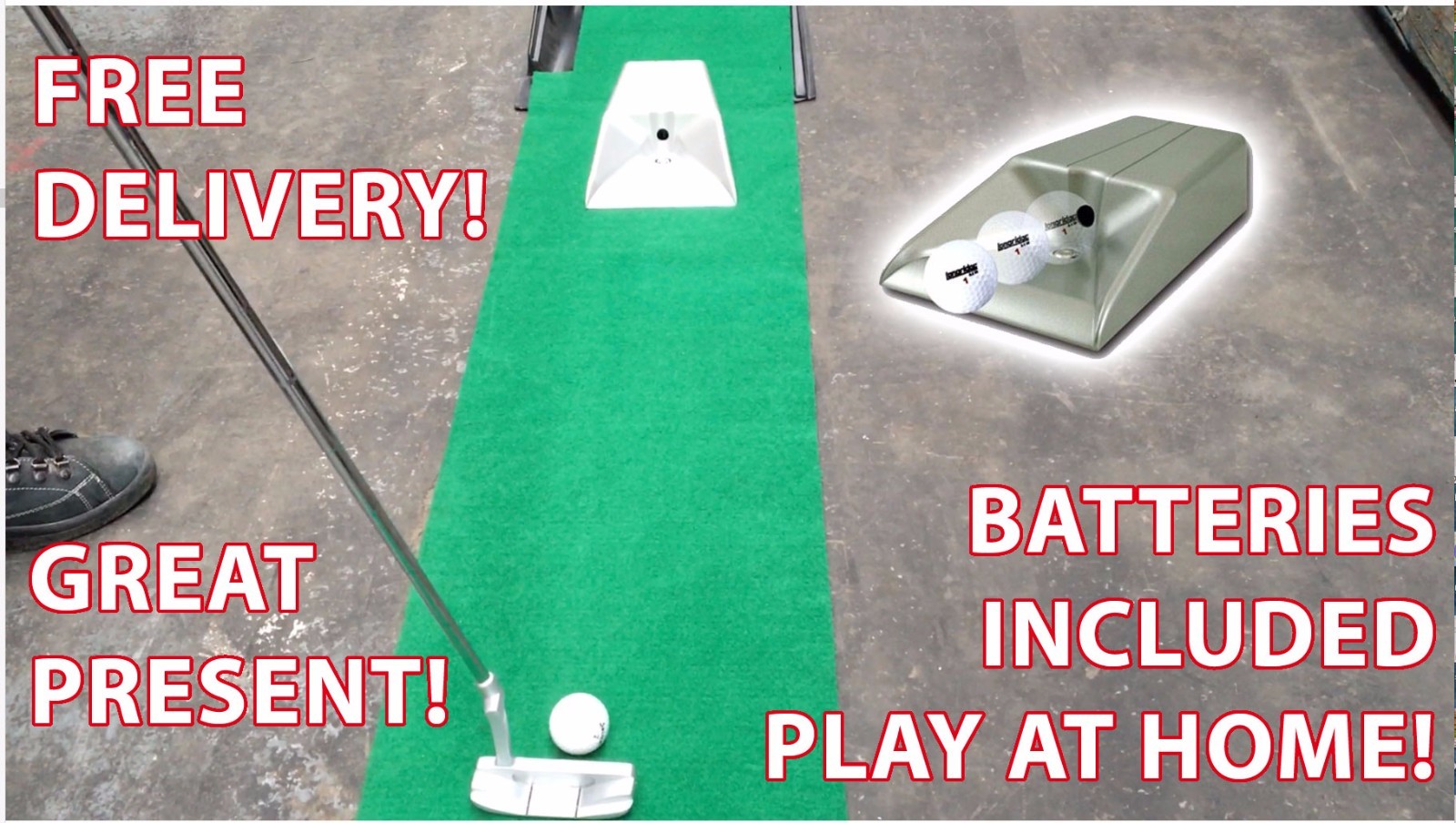 NEW GOLF BALL RETURNER IMPROVE YOUR GOLF PUTTING SKILLS PRESENT GIFT W