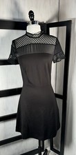 Sandro Paris Lace Mesh Upper Black A-Line Knee Length Dress, Size 1/XS, Wow, NEW