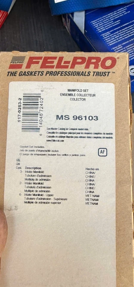 Fel-Pro MS 96103 Intake Manifold Gasket Set For 95-04 9000 Catera CTS - Image 2 of 2