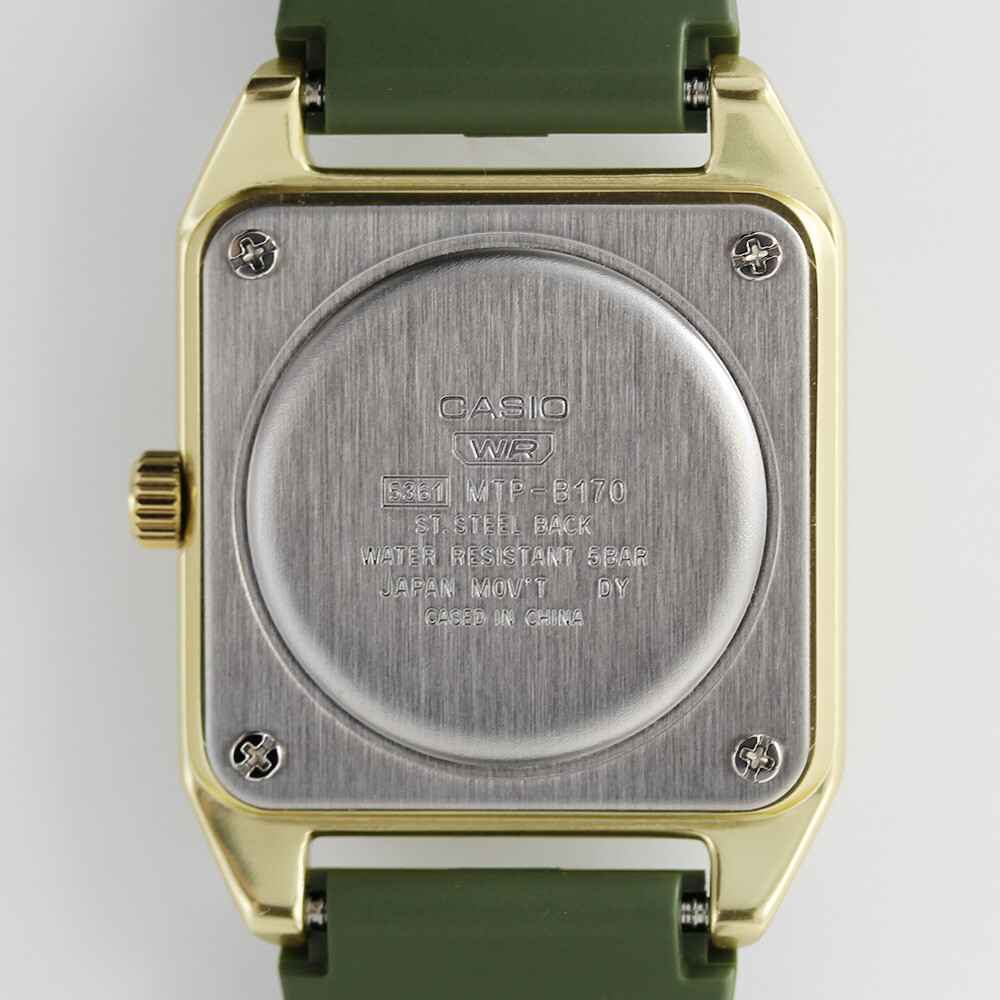 CASIO MTP-B170-3E MTP-B170 MTP-B170-3EV Quartz Analog Gold/Green