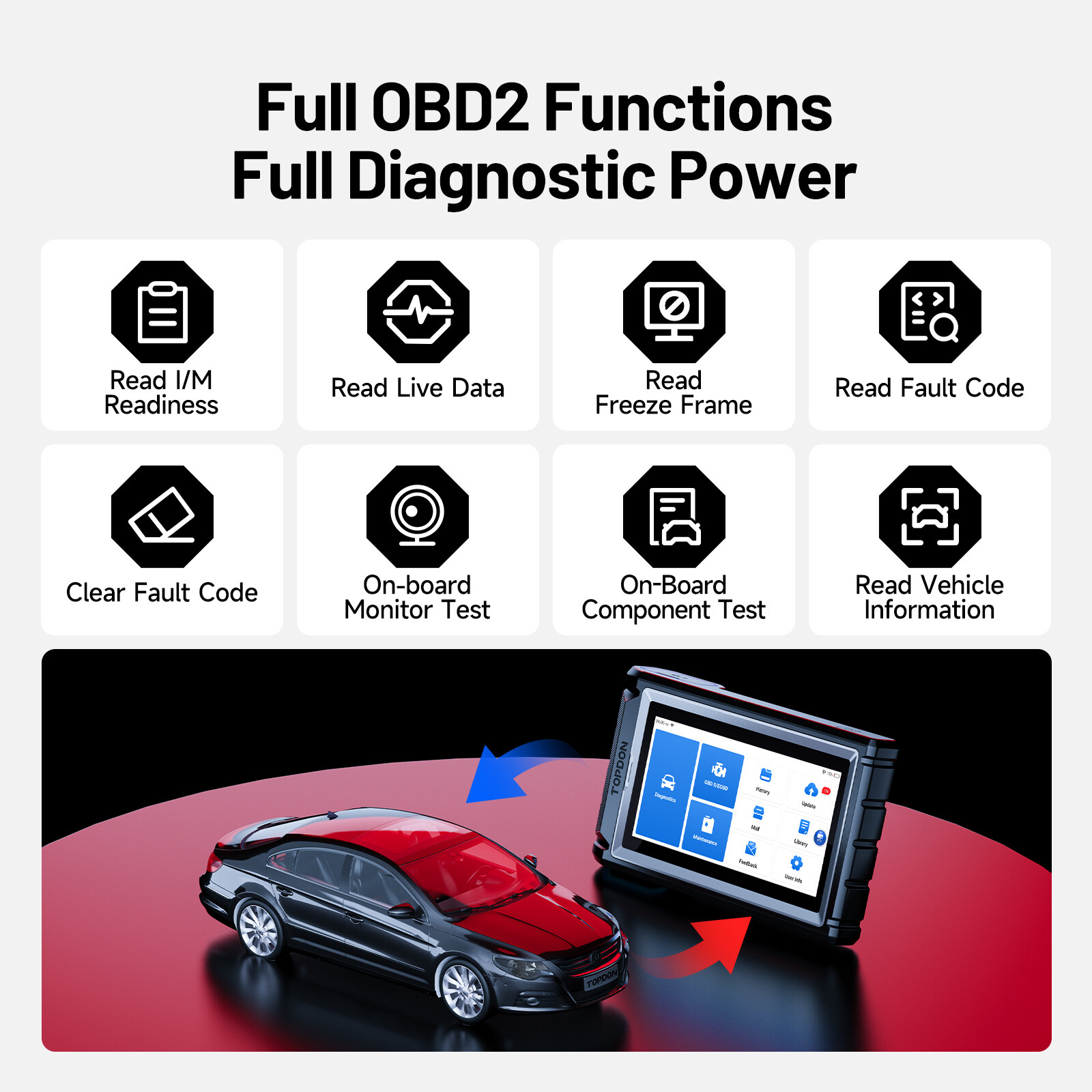OBD2 Scanner Wireless TOPDON AD800BT2 Free Upgrade for Life Diagnostic Tool 2025