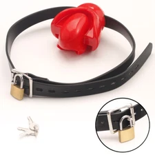 PU Leather Tongue Fixed Open Mouth Gag BDSM Bondage Flirting Restraint Couples