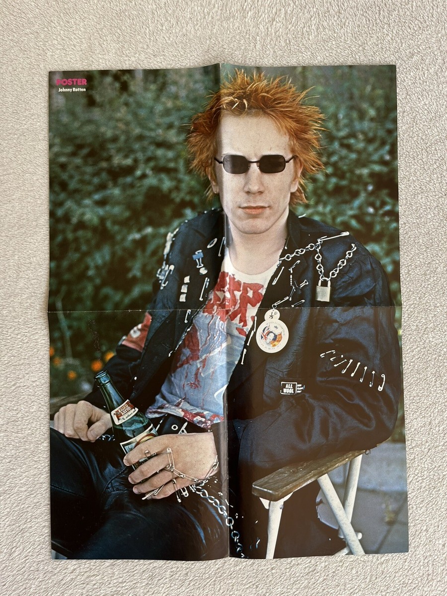 Sex Pistols 1977 Johnny Rotten Swedish Poster Magazine 1970s