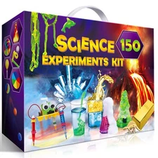 	150 Experiments Science Kit for Kids - STEM Educational Toy - Chemistry Phys...