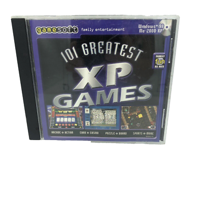 101 Greatest XP Games Gamesoft Family Entertainment PC With Jewel
