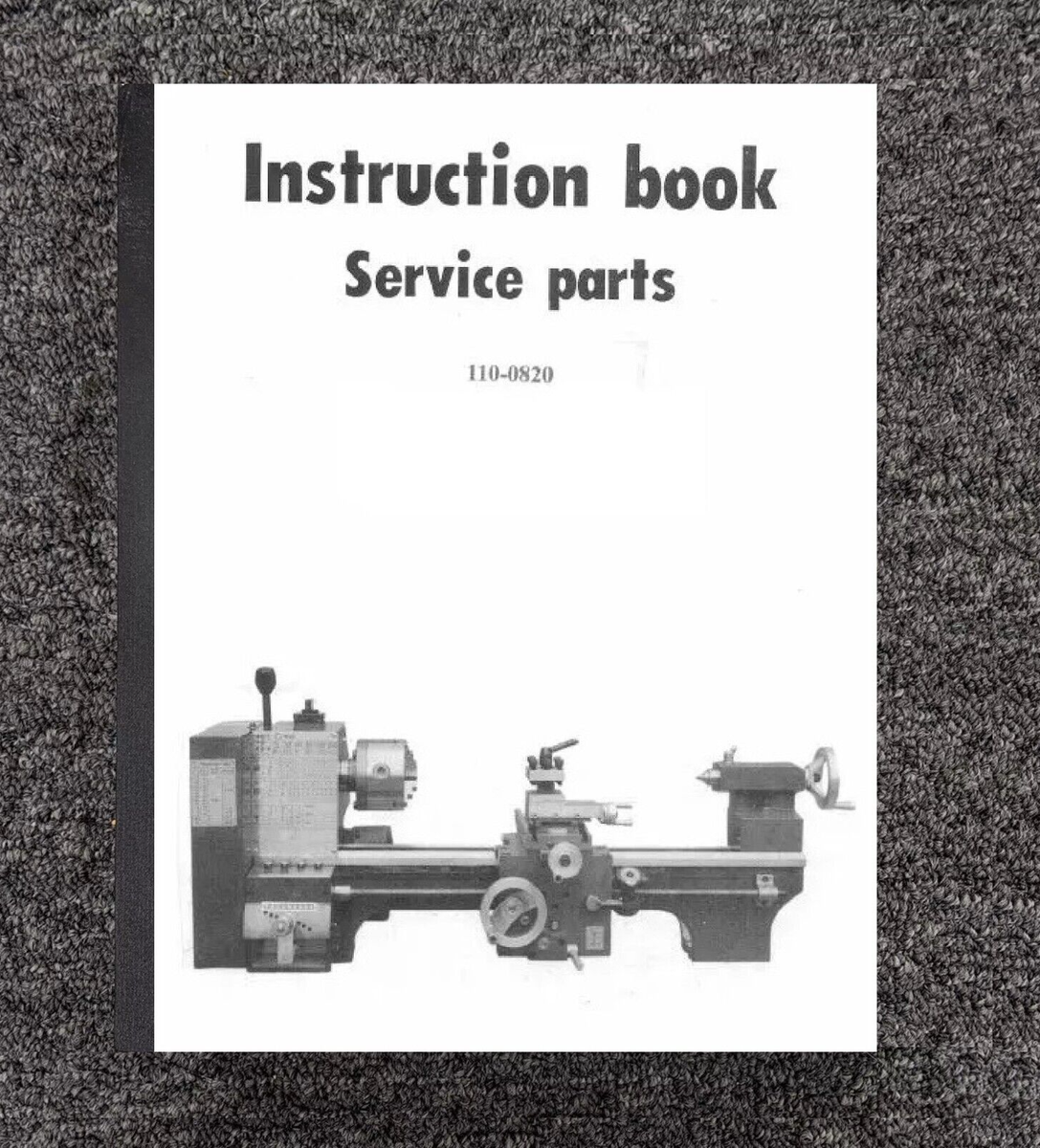 OP & SERVICE PARTS MANUAL FITS Enco 110-0820 9 x 20 Bench Lathe w