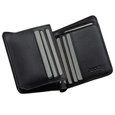 RFID Credit Card Wallet,Men Small Bifold Front Pocket Wallet with 2 ID Windows