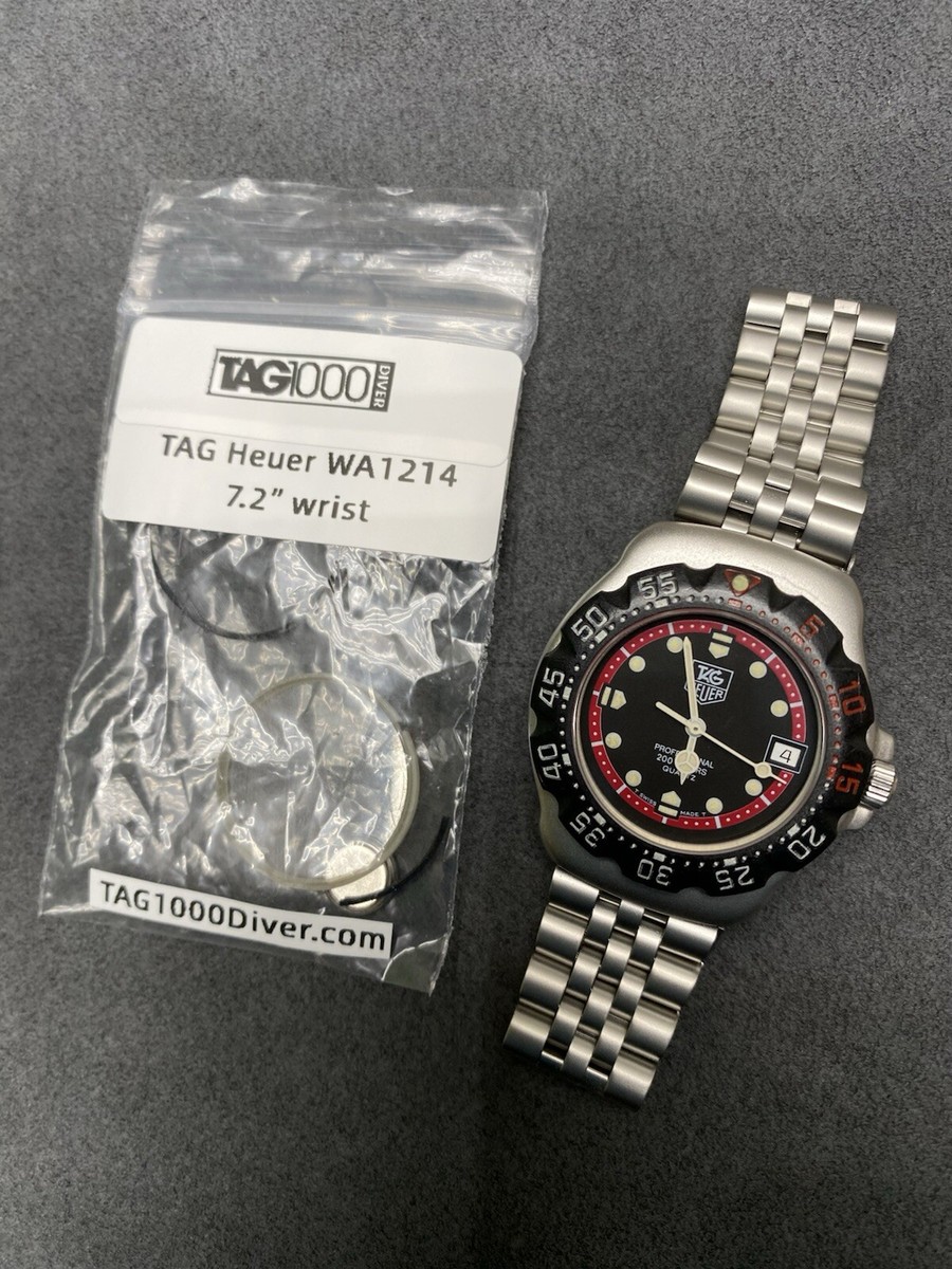 TAG HEUER タグホイヤー WA1214 👌 TAG Heuer Formula 1 F1 WA1214 Watch Men 34mm Black Red