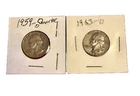 ** Lot of Two (2) Washington Silver Quarters | 1959-D, 1963-D | 90%