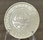 FINE SILVER ART ROUND - BOROUGH OF NORFOLK BI-CENTENNIAL 1636 - 1936