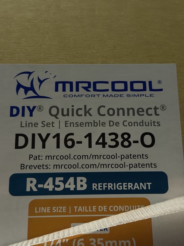 MrCool DIY16-1438-O 16' 1/4 x 3/8 Line Set For DIY 6K/9K/12K Indoor