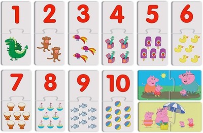 Peppa Pig Legepuzzle spielen lernen Logic Motorik Konzentration First Numbers