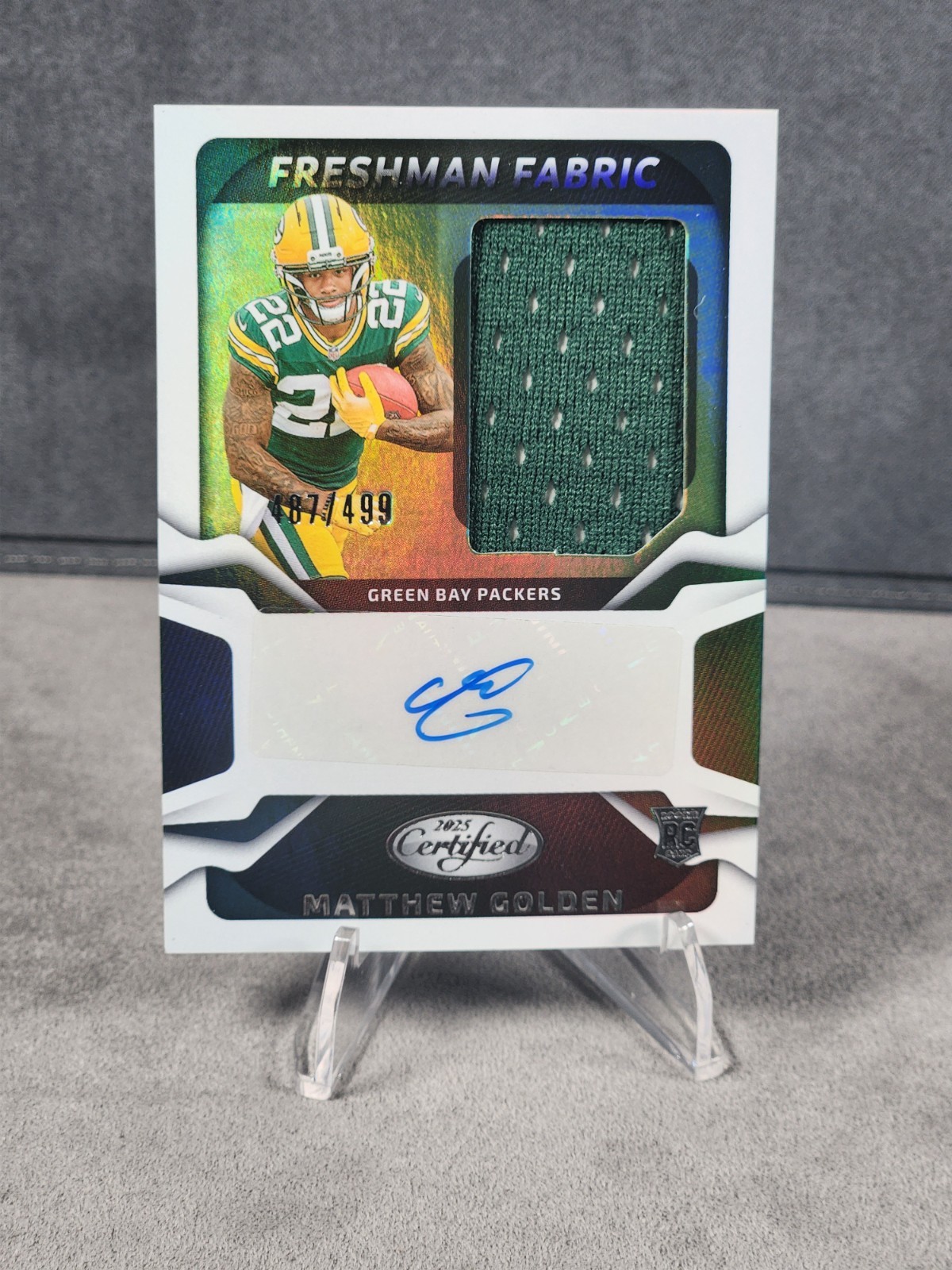 2025 Certified Matthew Golden Freshman Fabric Jersey RC Auto #487/499