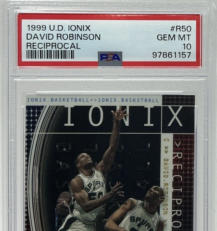 David Robinson PSA 10 - 1999 Upper Deck Ionix - Spurs, Naval Academy, Admiral - Image 2 of 4