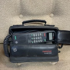 Vintage Retro GE Hot Line Transpak Portable Bag ﻿Cellular Cell Phone Untested