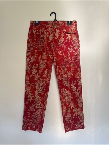 Lauren Ralph Lauren Red Paisley Print Trousers 8
