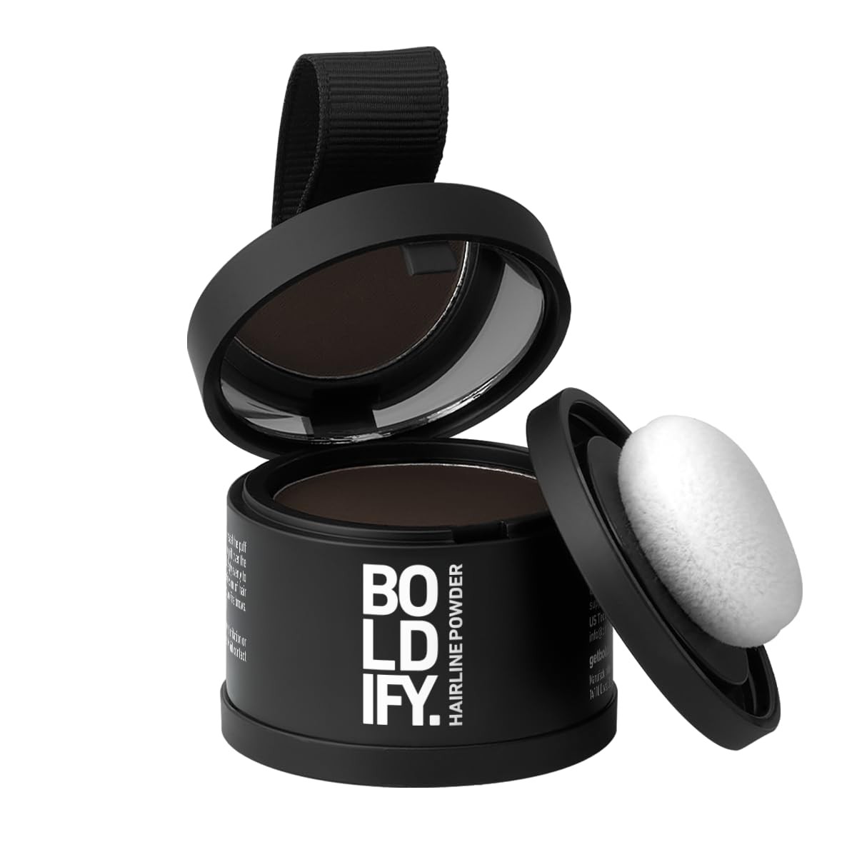 BOLDIFY Hairline Powder - Root Touch Up Hair 4 g (Pack of 1), Dark Brown