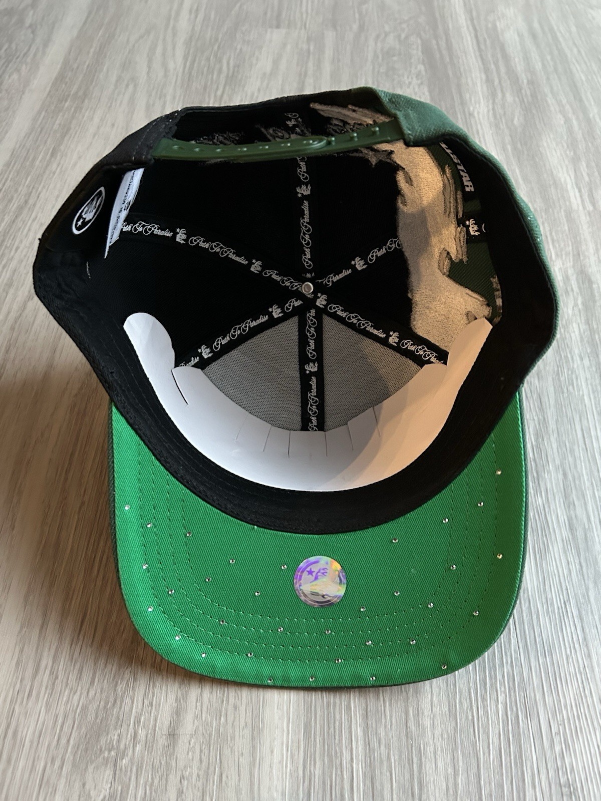 Hellstar Paintbrush Snapback Hat - Black Green - image 5