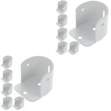 12 pcs  Closet Rod Holders Heavy Duty Closet Pole Sockets Wardrobe Pole Holders