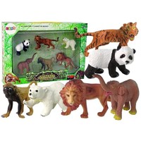 Lean Toys 6Er-Set Wildtiere Safari-Figuren Tiger Affe LöWe