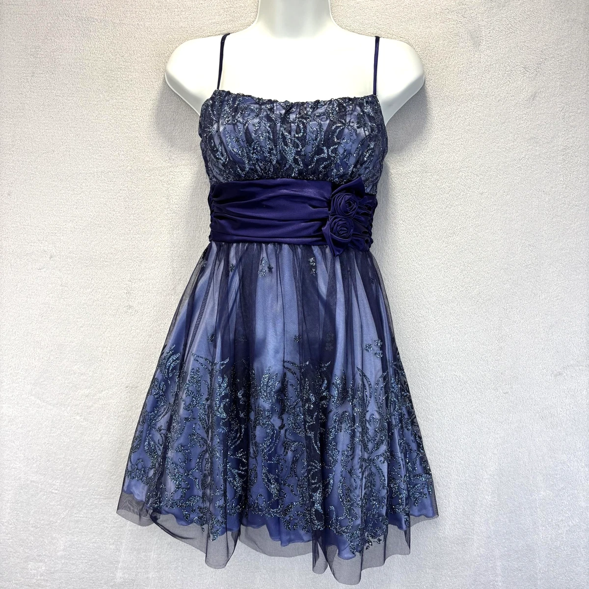 navy blue and silver prom dress Navy Blue Jacquard Prom Dresses Strapless Sweetheart Ball Gown JC006 –  Viniodress main image 0